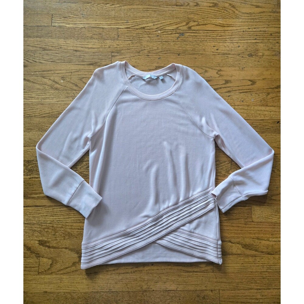 Athleta Crisscross Sweatshirt Women’s Small Pink Crossover Top Soft!
